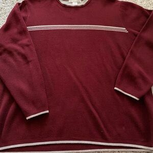 Geoffrey Beene Maroon Crewneck Sweater